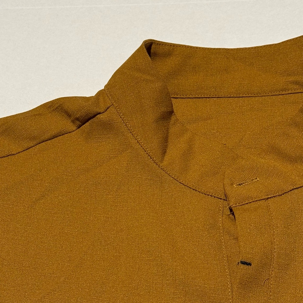SHEIN Brown and Orange Casual Button Down Shirt